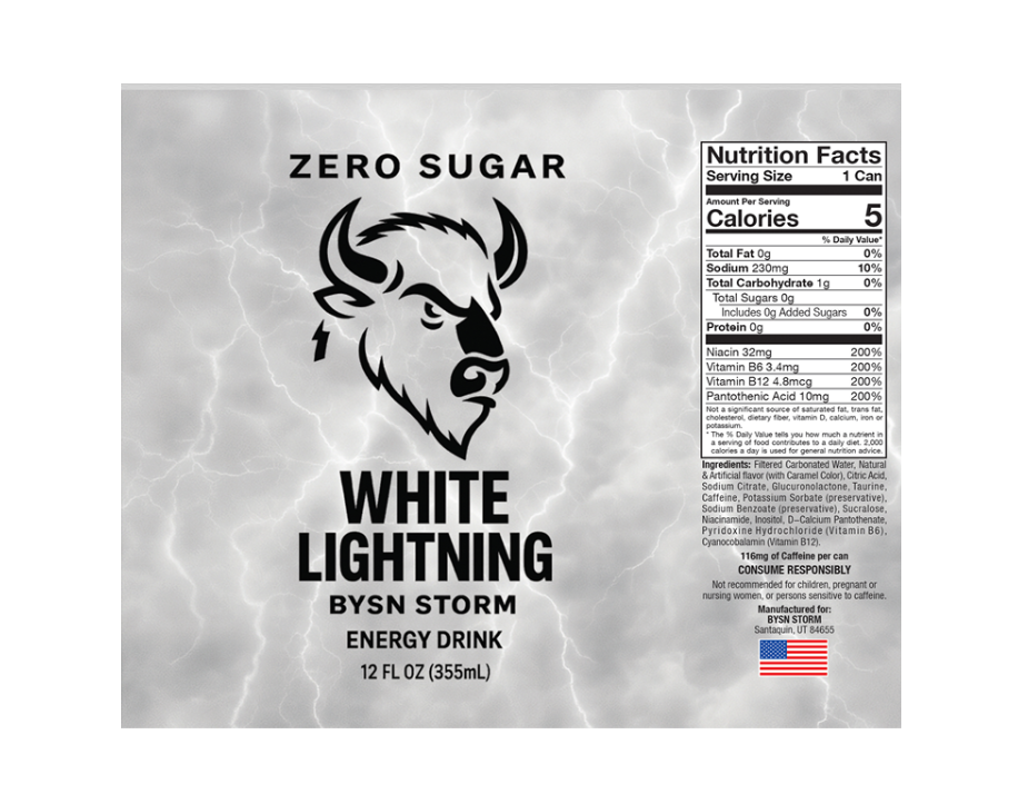 White Lightning Energy Drink (Per Case of 12)